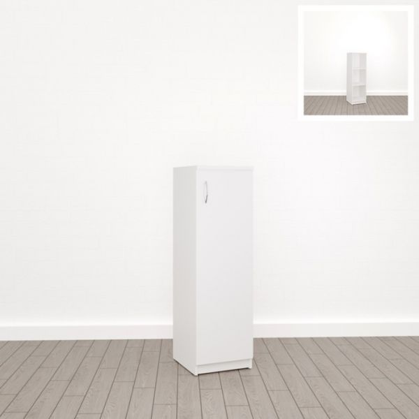 Шкаф закрытый узкий 400*400*1220  Белый