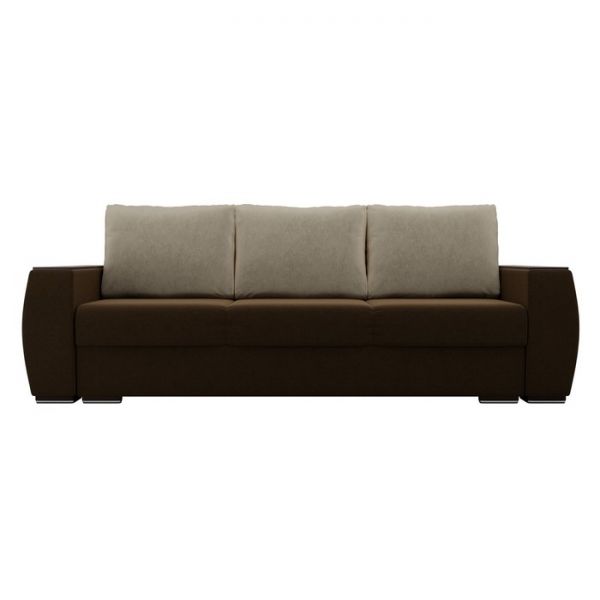 Прямой диван «Брион», механизм еврокнижка, рогожка, цвет серый