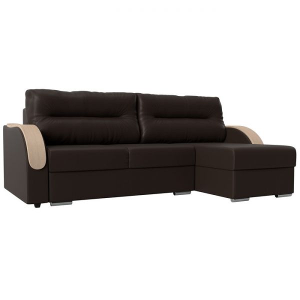 Угловой диван «Дарси», механизм еврокнижка, экокожа, цвет бежевый