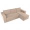Угловой диван «Куба», механизм еврокнижка, велюр, цвет бежевый