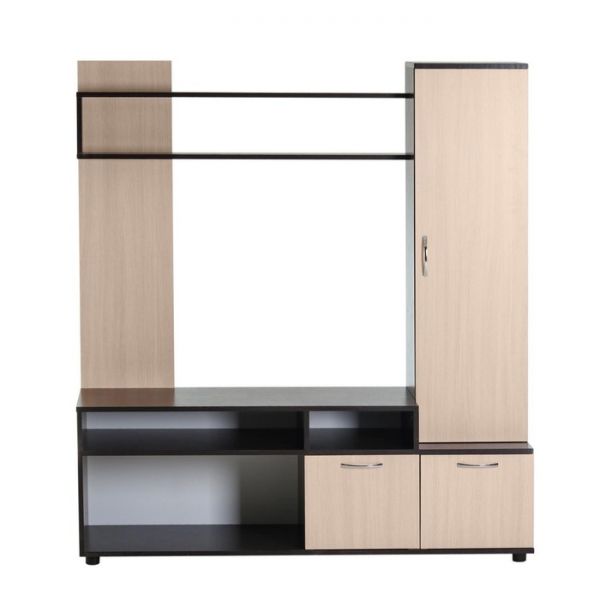 Стенка «Лира», 1400 ? 1564 ? 374 мм, венге/дуб молочный