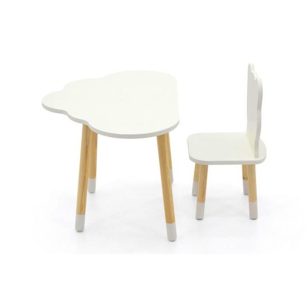 Детский стул Stumpa мишка белый