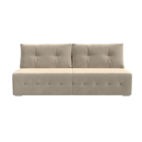 Прямой диван «Лондон», механизм еврокнижка, микровельвет, цвет бежевый