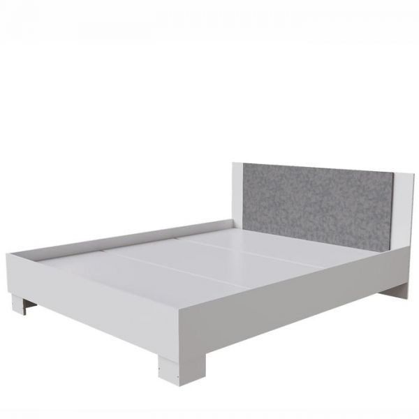 Кровать Nova с/м 1600х2000, 1634х2058х785, Белый/ Бетон