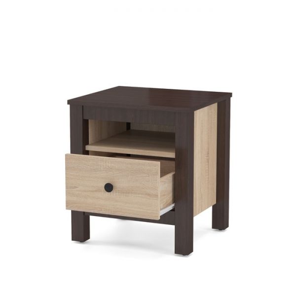 Тумба прикроватная Сканди, 468х420х516, Дуб сонома/Венге