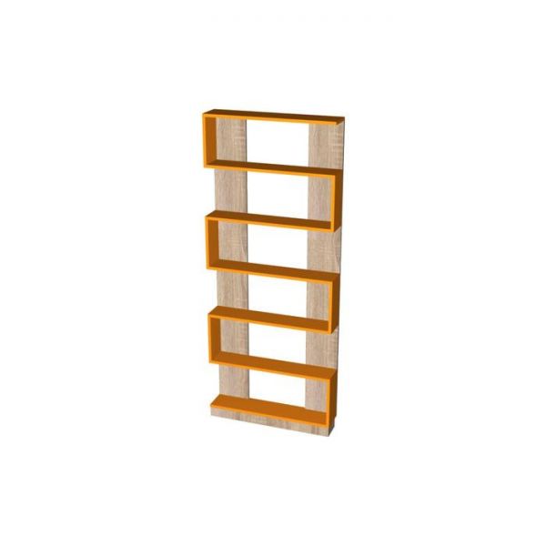 Стеллаж 3, 700 ? 166 ? 1710 мм, цвет дуб сонома / лайм