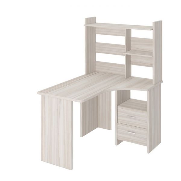 Компьютерный стол, 1000 ? 1200 ? 1520 мм, правый угол, цвет нельсон/белый