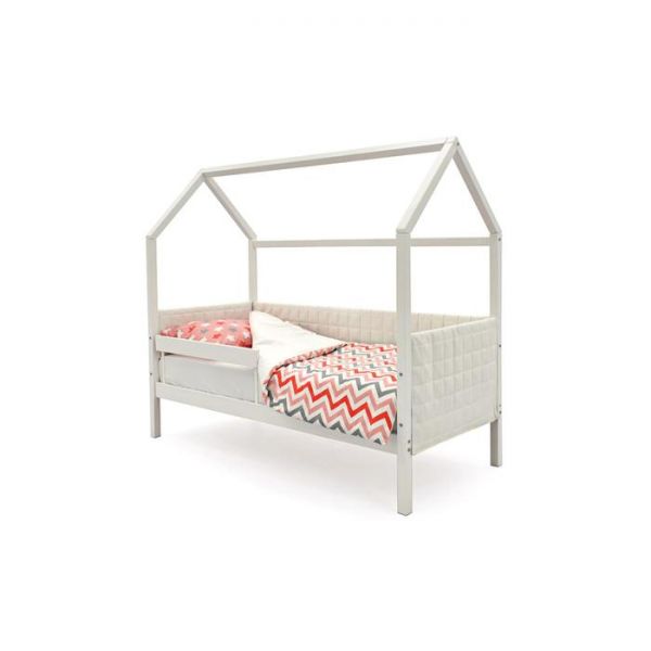 Детская кровать-домик мягкий Бельмарко  Svogen белый