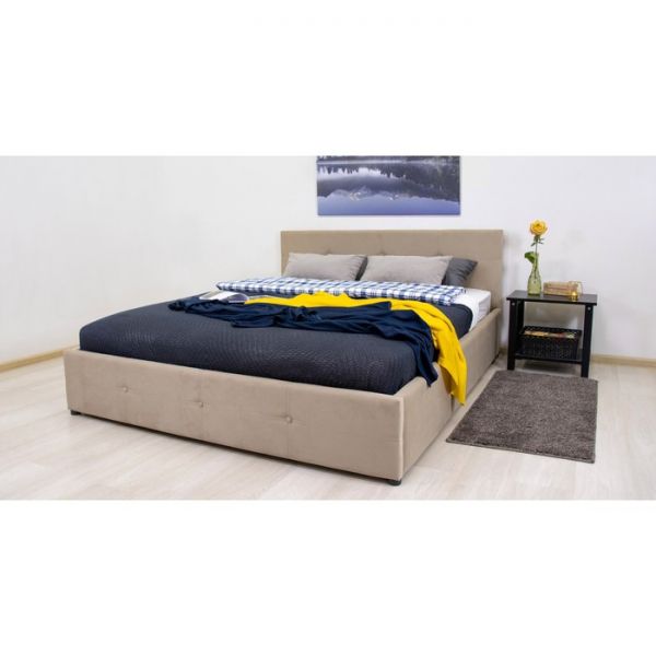 Кровать Синди, 1600х2000, ортопедическое осн+ПМ, Мазерати 04/Бежевый