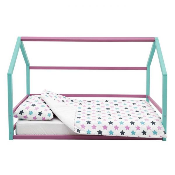 Детская кровать-домик Монтессори Бельмарко Svogen мятный-лаванда