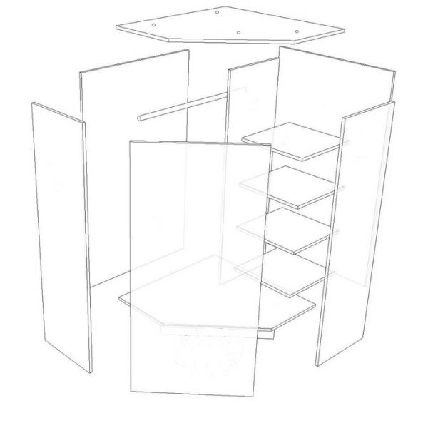 Детская кровать-чердак Пионер белое дерево/оранжевый