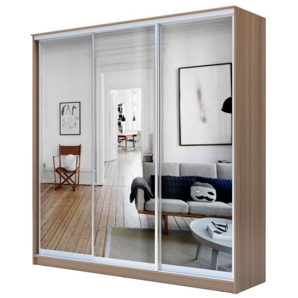 Шкаф-купе Хит-22-18/2-555, 1800x620x2200, Ясень шимо тёмный