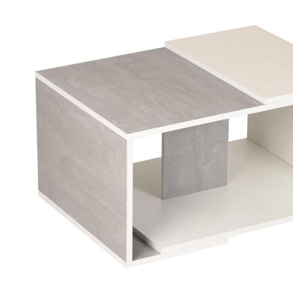 Стол журнальный Честер, 700х500х350,  Бетон/Белый