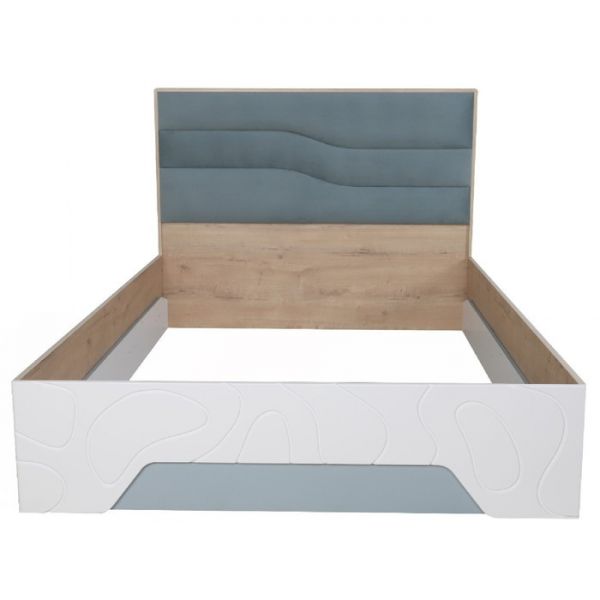 Каркас кровати Кристабель-16 1600х2000 дуб ирландский/белый/серо-голубой