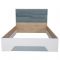 Каркас кровати Кристабель-16 1600х2000 дуб ирландский/белый/серо-голубой