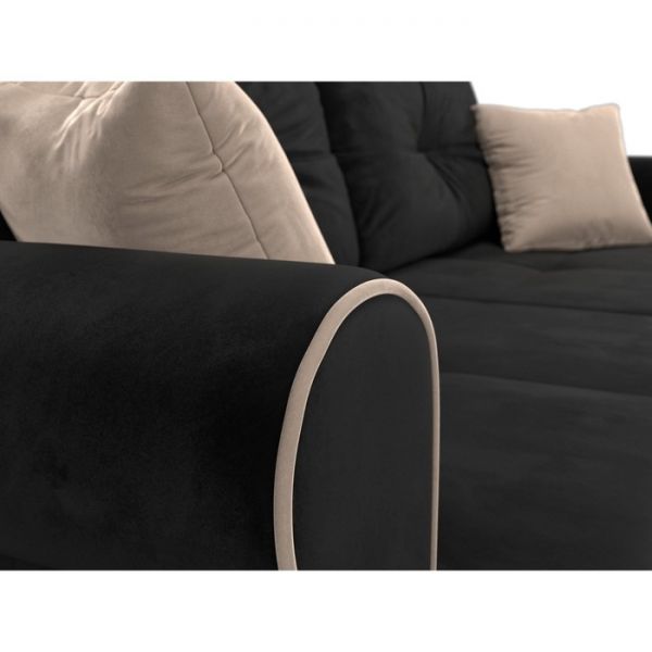 Прямой диван «Сплин», механизм еврокнижка, микровельвет, цвет бежевый