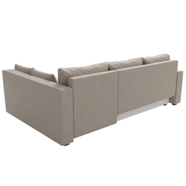 Угловой диван «Мансберг», механизм еврокнижка, угол левый, рогожка, цвет бежевый