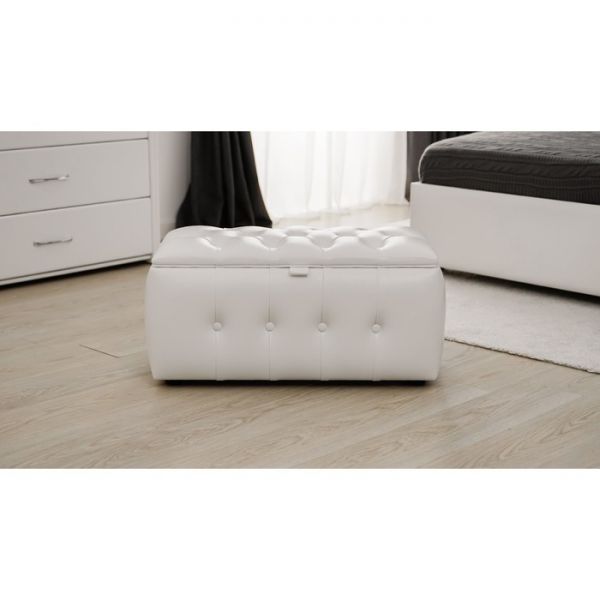 Прямоугольный пуф «Алеро», 800 ? 430 ? 410 мм, цвет взбитые сливки