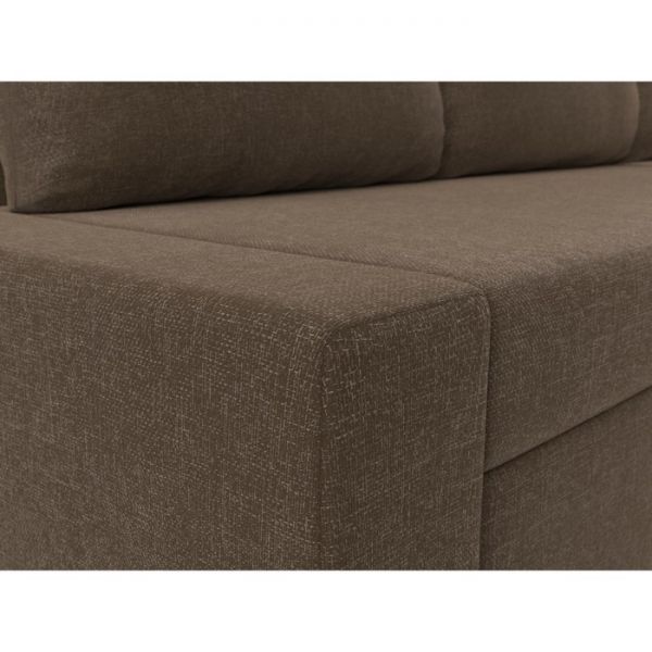 Угловой диван «Версаль», механизм дельфин, рогожка, цвет коричневый