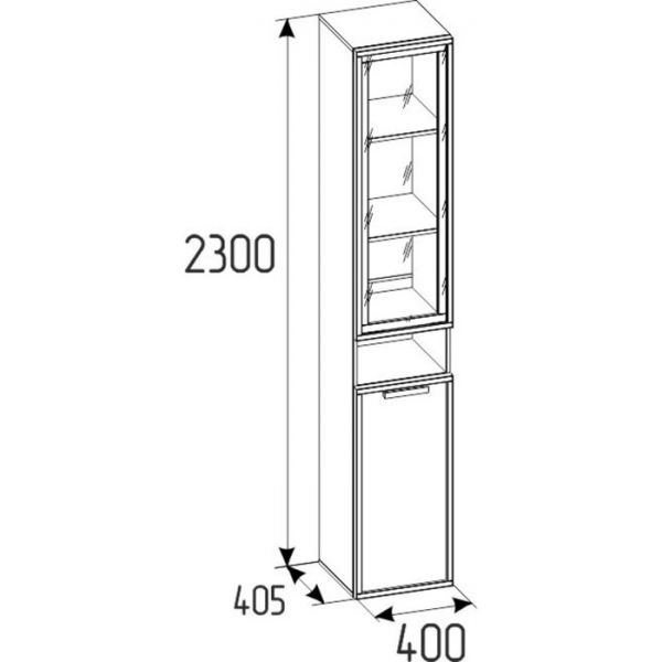 Шкаф Nature 82, 400 ? 405 ? 2300 мм, цвет гаскон пайн