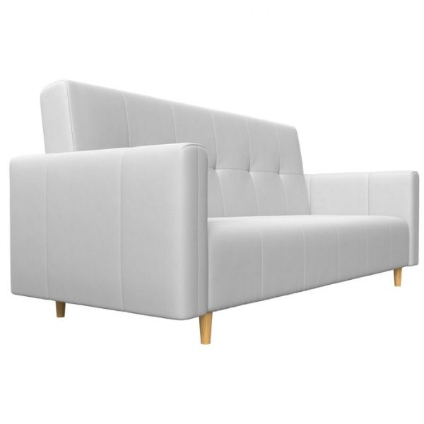 Прямой диван-книжка «Вест», механизм книжка, экокожа, цвет бежевый