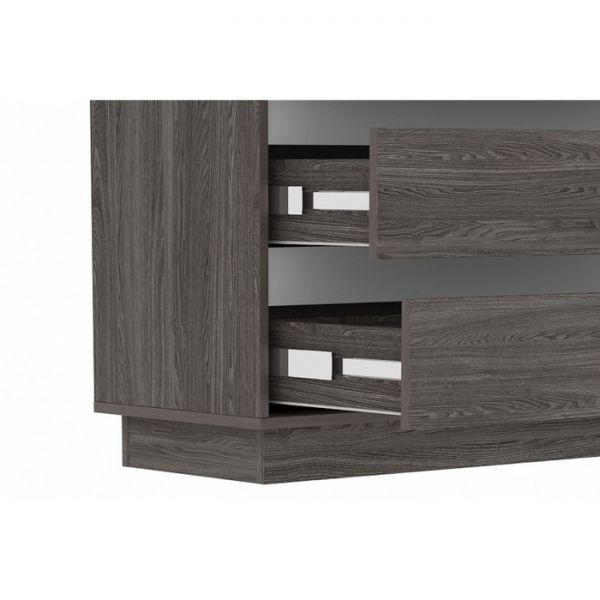 Комод Virginia НМ 011.02, 884х404х1018 Белый Скандинавский/Ясень Анкор темный