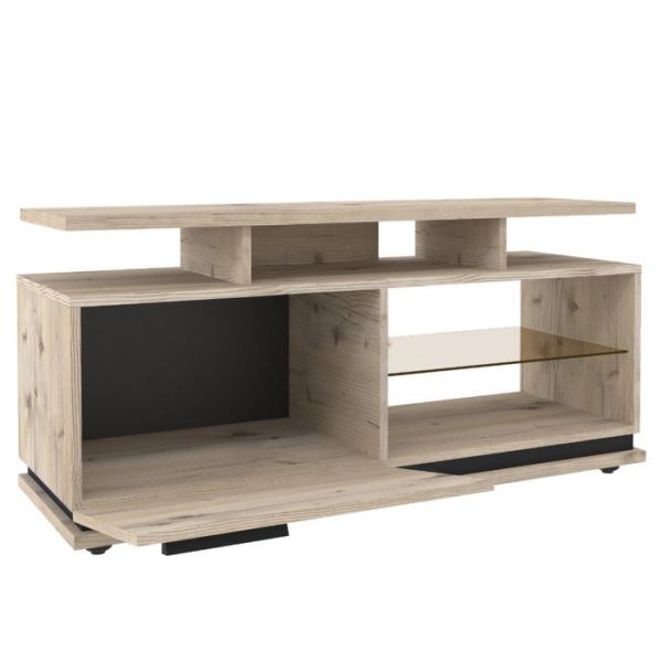 Тумба ТВ малая Nature 333, 1136 ? 400 ? 537 мм, цвет гаскон пайн / чёрный