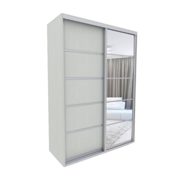 Шкаф-купе «Акцент-Квадро Д», 1000 ? 600 ? 2310 мм, вставки зеркало, цвет выбеленное дерево