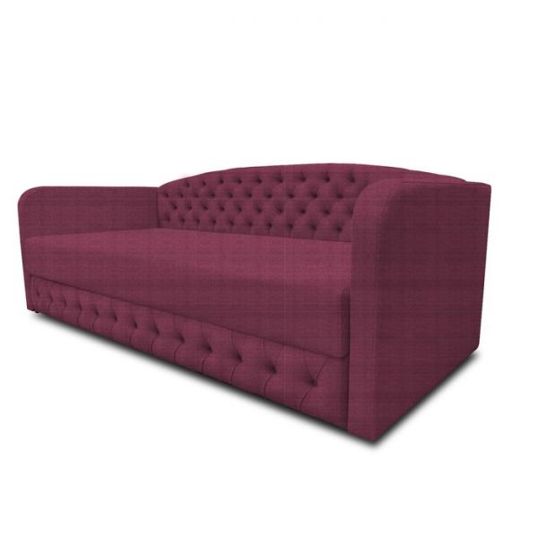 Диван-кровать с каретной стяжкой «Гарвард 2», велюр, цвет shaggy wine