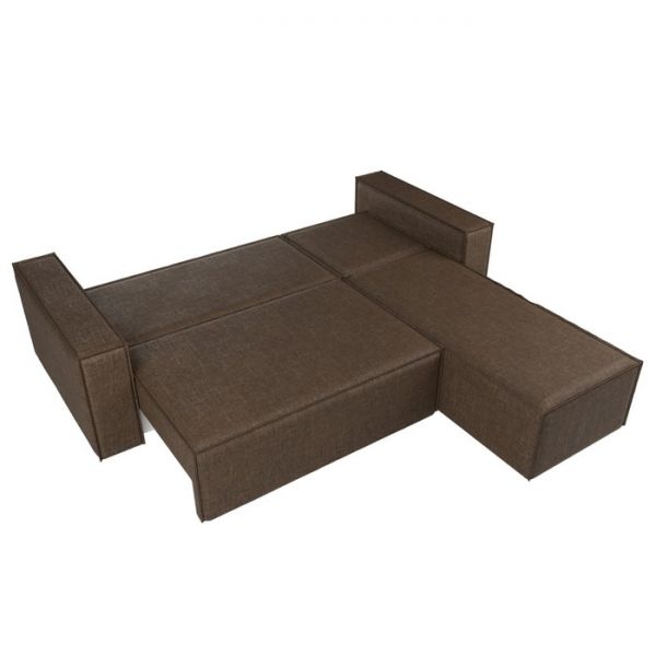 Угловой диван «Куба», механизм еврокнижка, рогожка, цвет бежевый