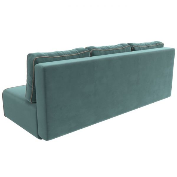 Прямой диван «Приам», механизм еврокнижка, велюр, цвет бежевый