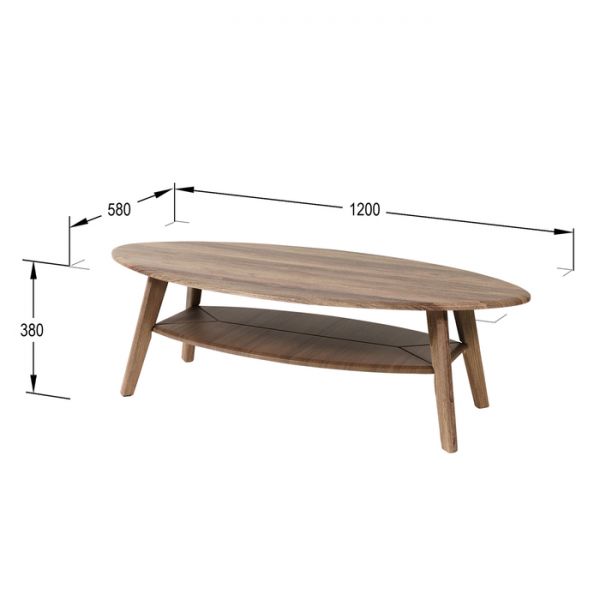 Стол журнальный «Серфинг», 1200 ? 580 ? 376 мм, цвет грецкий орех / акация