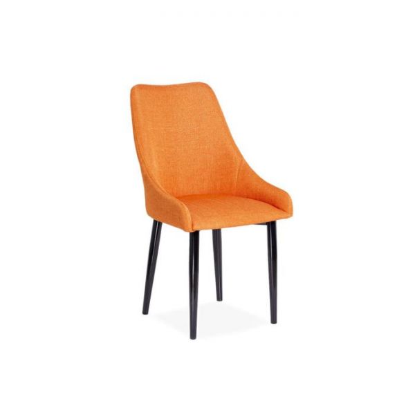 Стул Хэнк Велюр 4 Терракот/ Стандарт металл Черный глянец
