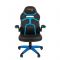 Игровое кресло "Chairman game" 18 экопремиум черный/голубой