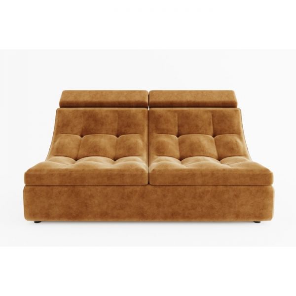 Прямой диван «Монако 3», механизм дельфин, ППУ, велюр, цвет селфи 01