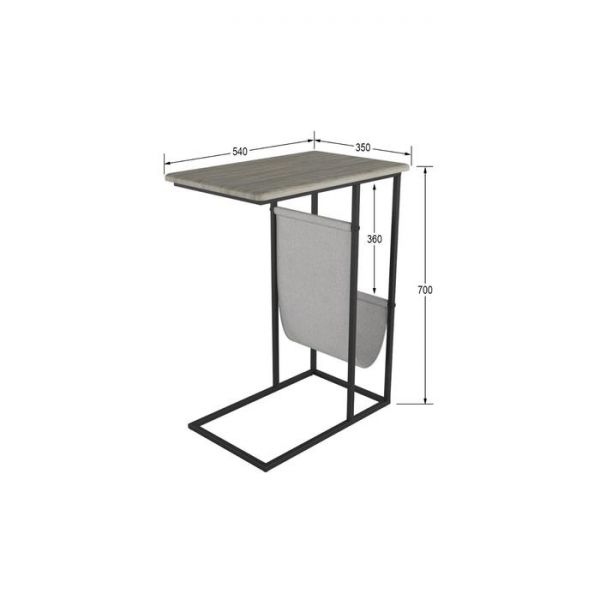 Стол приставной «Бали», 540 ? 350? 700 мм, металл, МДФ, цвет белый