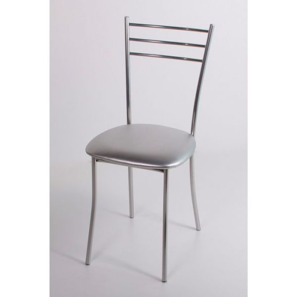 Стул на металлокаркасе Хлоя СТ хром люкс/оранжевый