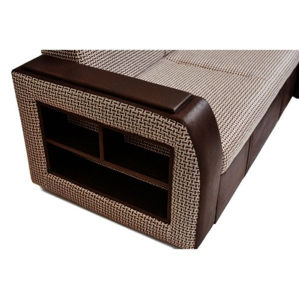 Угловой диван «Фараон», ППУ, механизм дельфин, цвет галс 3 / астор 536