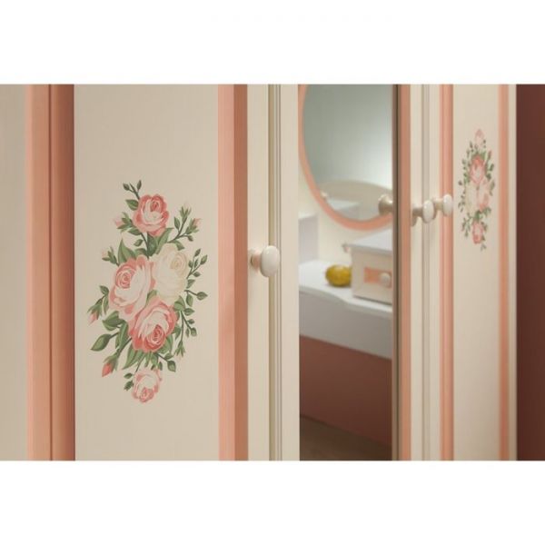 Шкаф 2-ств. с ящ. "Алиса" (белый/крем)