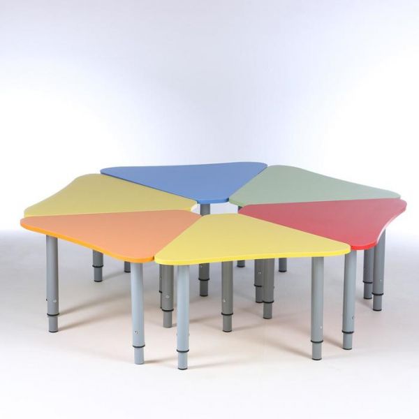 Стол "Лепесток" на м. ножках D1400х460-580 , ЛДСП  цветной