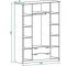 Шкаф 4-х створчатый ШР-4 2100х1600х550 с ящиками Дуб выбеленный/Венге