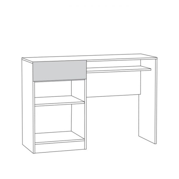 Стол туалетный Ливерпуль 12.46, 1198х413х823, Белый/Ясень ваниль