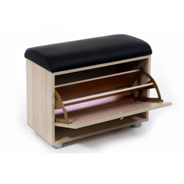 Обувница МС 1(118), 620х300х460, Ясень/Черный