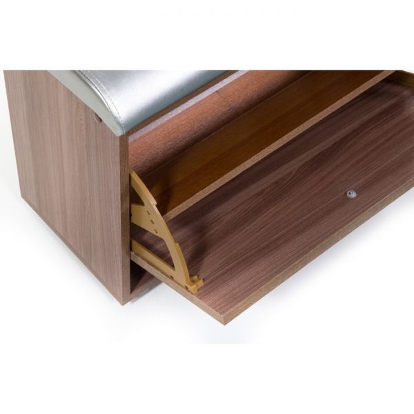 Обувница МС 1(116), 620х300х460, Шимо темный/Серебряный