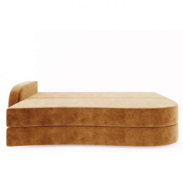 Диван прямой «Гитара», еврокнижка, ППУ, велюр, локоть левый, цвет селфи 10