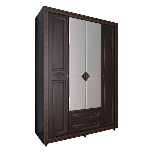 Шкаф 4-створчатый «Калипсо 24», 1600 ? 590 ? 2285 мм, цвет венге