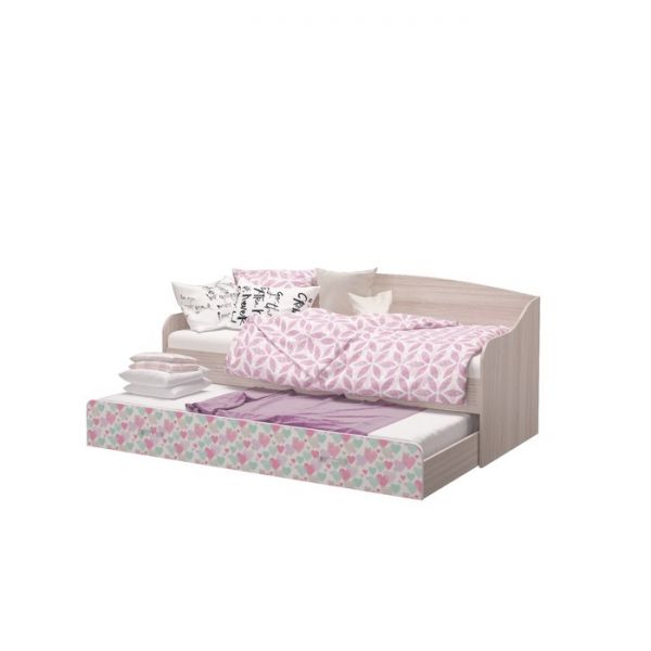 Кровать-софа выдвижная Адель, 2052х850х820, Ясень светлый/Белый