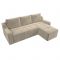 Угловой диван «Элида», правый угол, микровельвет, цвет бежевый