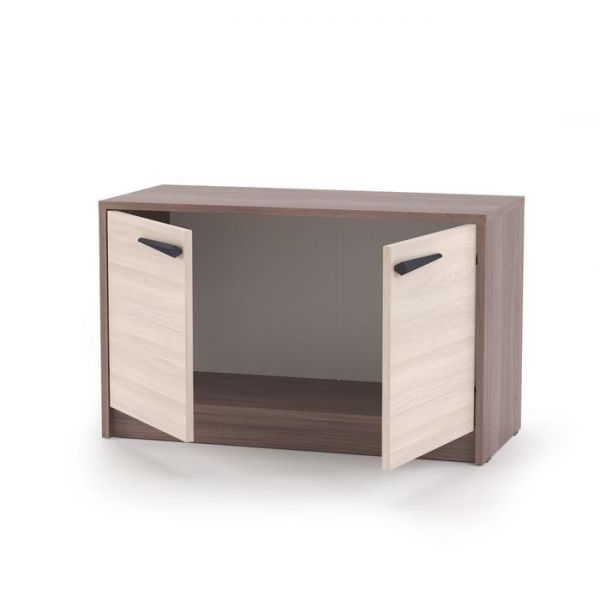 Тумба для обуви низкая  Оптима, 803х360х490, Шимо темный/Шимо светлый