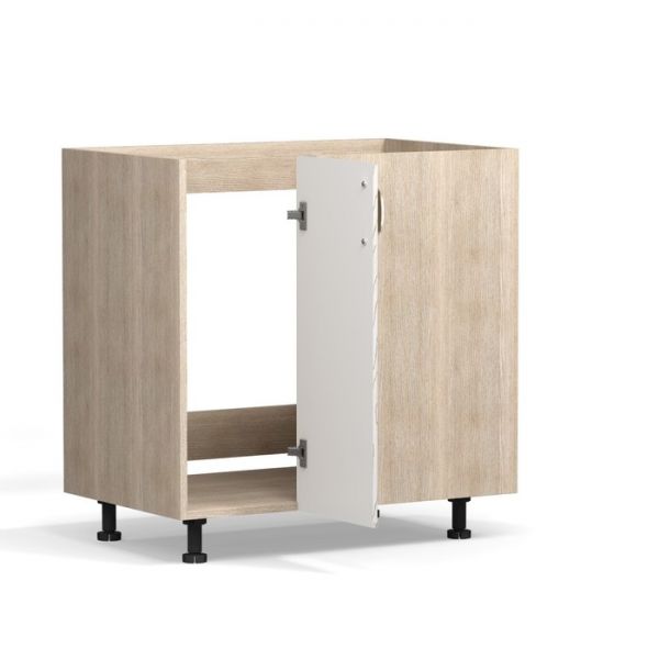Шкаф напольный угловой Анжелика 800х510х820 Дуб молочный/Ясень
